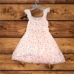 Charming Pink Floral  Dress